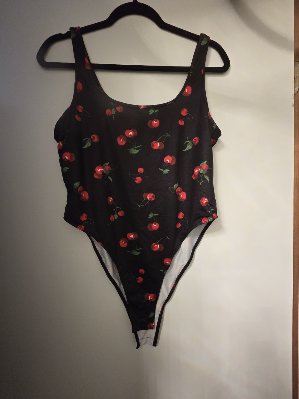 SHEIN Cherry Print Bodysuit – Size Large 🍒